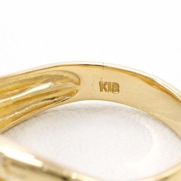 K18YG リング 指輪 17.5号 ダイヤ 0.20 総重量約4.3g - メルカリ