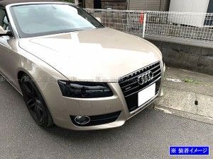 アウディ A5カブリオレ B8 8F 前期 スモークヘッドライトカバー - メルカリ