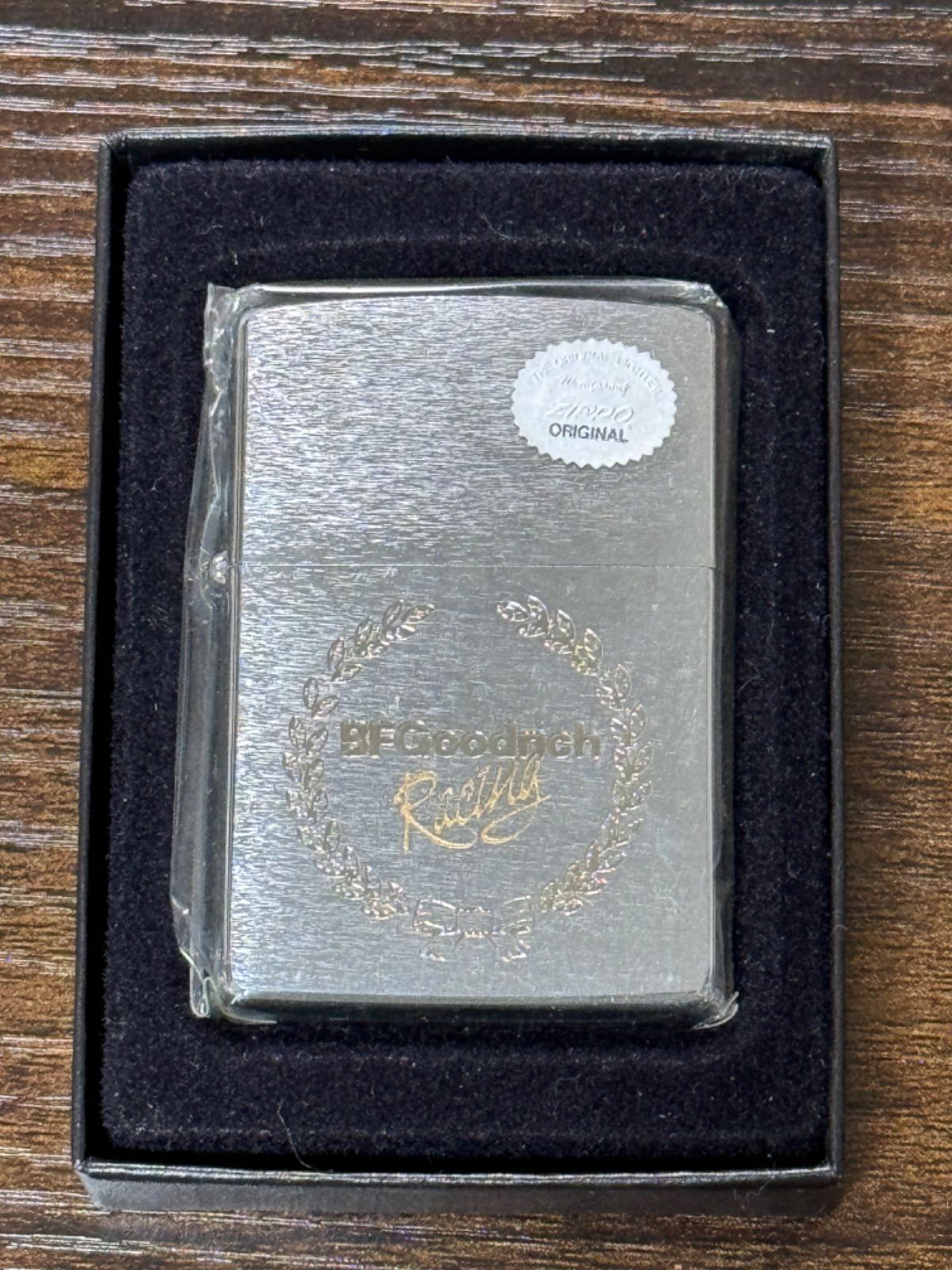 zippo 底面斜体 ロゴ 前面刻印 筆記体 BFGoodrich 年代物 1991年製 