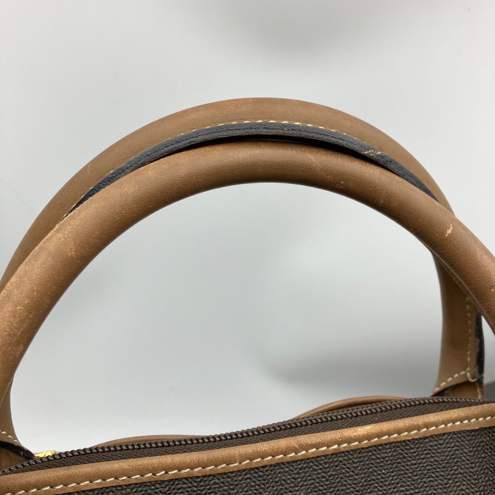 dunhill ダンヒル ボストンバッグ トラベルバッグ 旅行 メンズ チャコールグレー ブラウン PVC ヘリンボーン BAG カバン 鞄 SG126-13