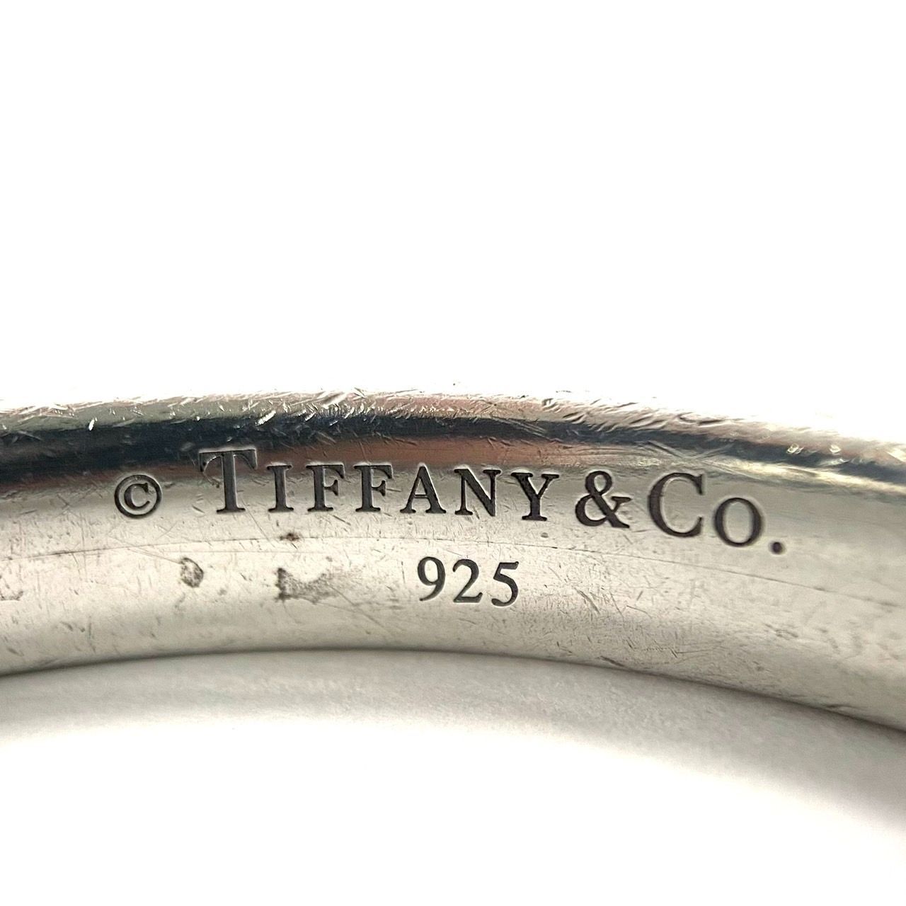 M【TIFFANY&Co.】スクエアサークル バングル SV925 シルバー 総重量約