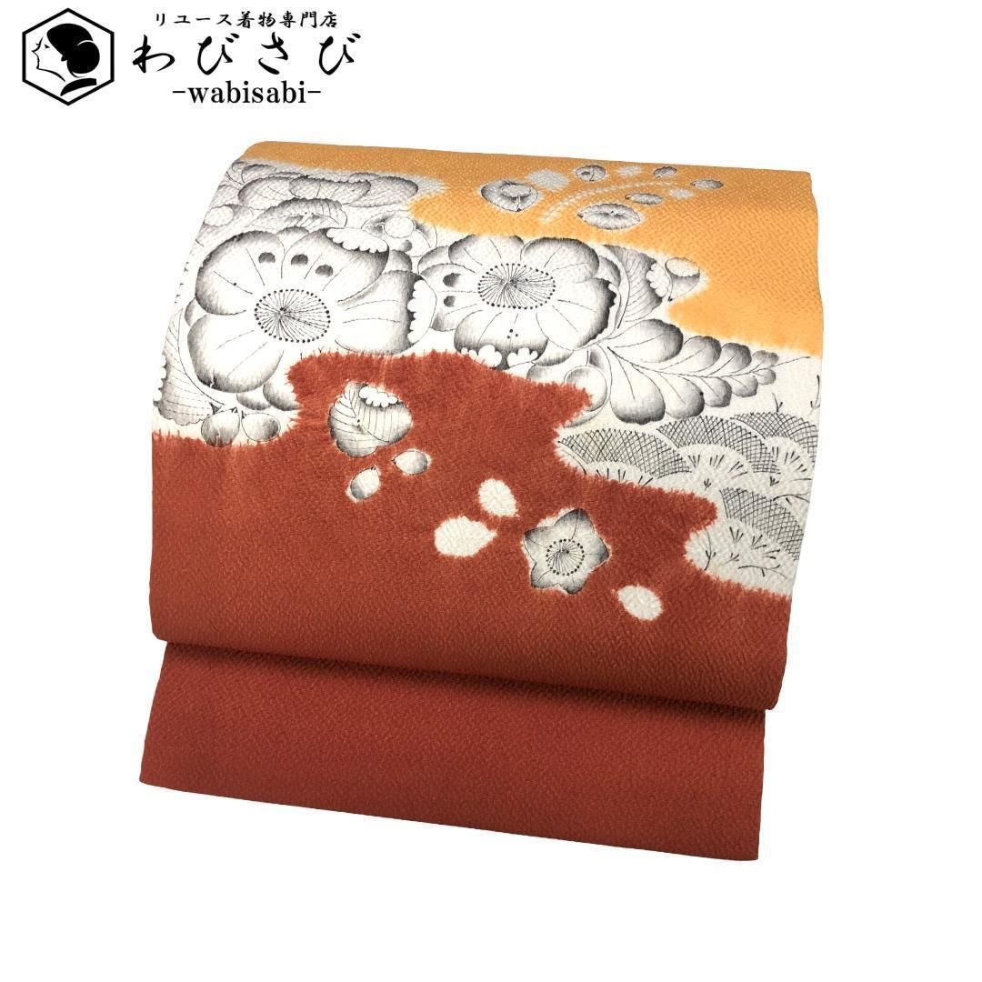 名古屋帯 西陣 川島織物 花の亀甲模様 金糸 黒鼠色 O-5457 名古屋帯 西陣 川島織物 花の亀甲模様 金糸 黒鼠色 O-5457 着物