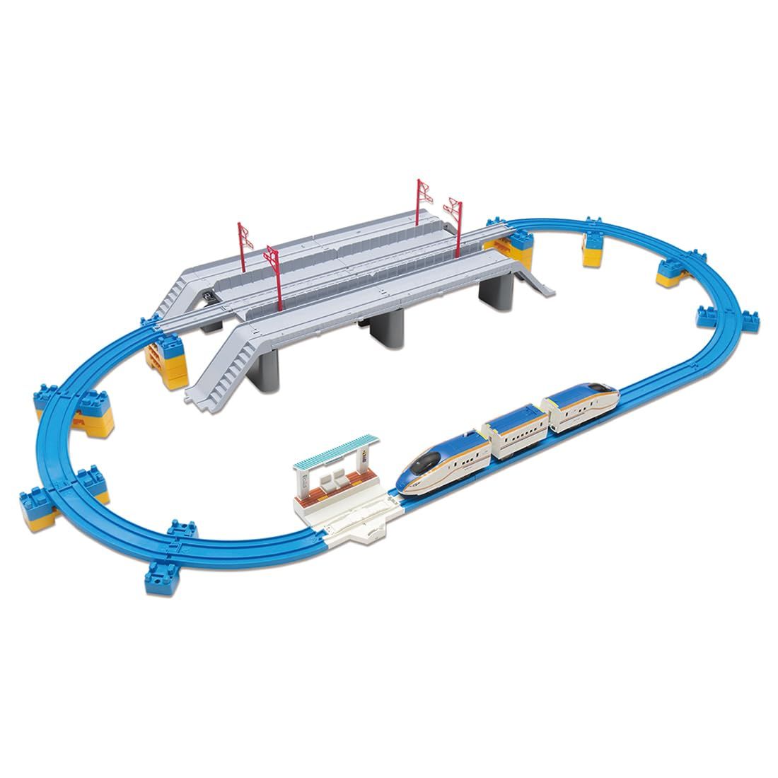タカラトミー TAKARA TOMY プラレール W7系北陸新幹線かがやき 鉄道道路併用橋セット 電車 列車 おもちゃ 3歳以上 単品