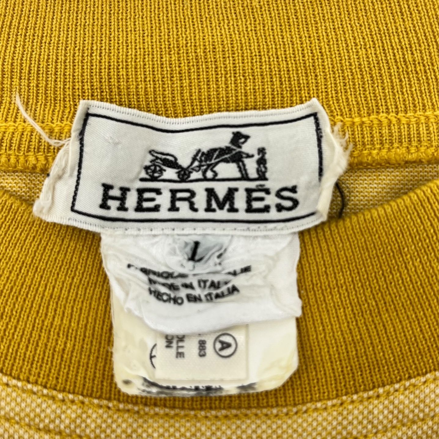 HERMES(エルメス) Pocket Striped S/S T-Shirt H 刺繍 ポケット 