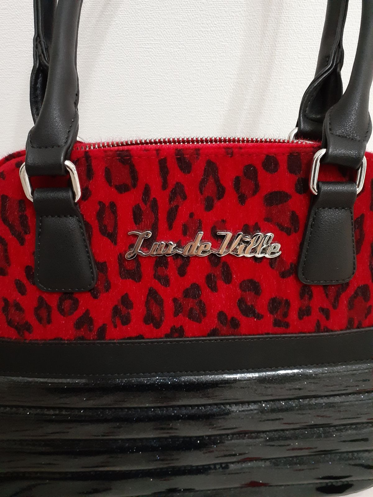 新品♥️レア♥️アメリカ購入 ロカビリー ロック レオパード バッグ 