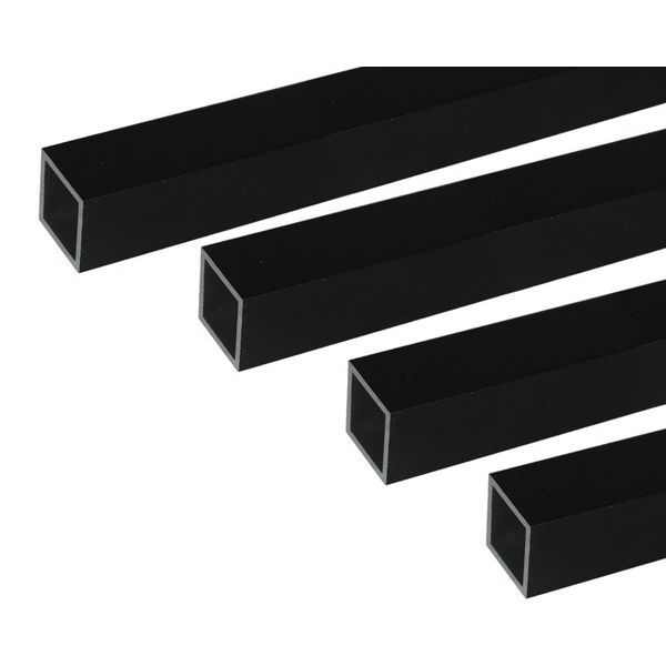 14営業日以内発送 ハイロジック 4549396006150 3100615 アルミ角パイプ 1m 2．0x20x20mm ブラック 4入 沖縄離島販売不可