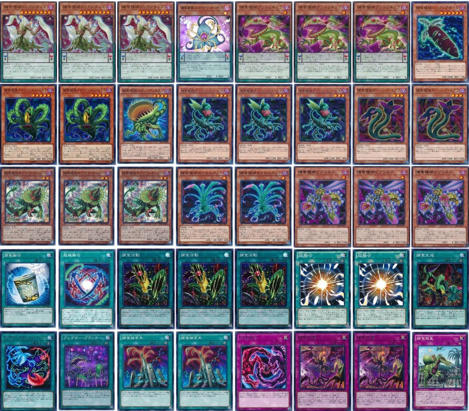 遊戯王 即日発送 捕食植物デッキ 構築済みデッキ まとめ売り