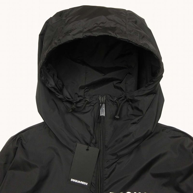 ディースクエアード DSQUARED2 ICON SPORT WINDBREAKER アイコン スポーツ ウインドブレーカー ナイロン パーカー  ジャケット ロゴ プリント ブルゾン ジャンパー フーデッド アウター L 黒 S79AM0049 S53817 - メルカリ