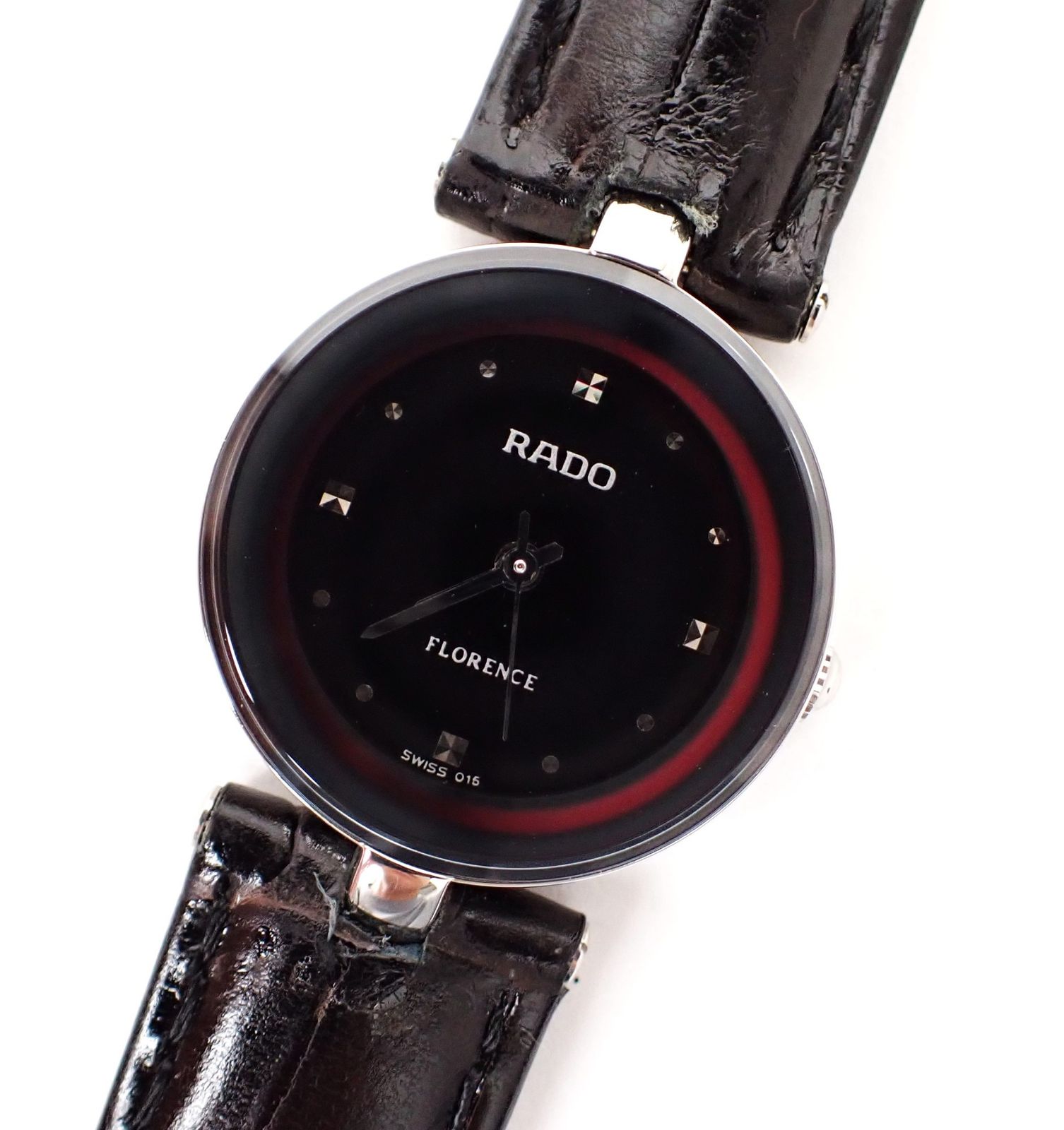 美品 RADO(ラドー) フローレンス 318.3744.4 SS/革 QZ クォーツ 電池  