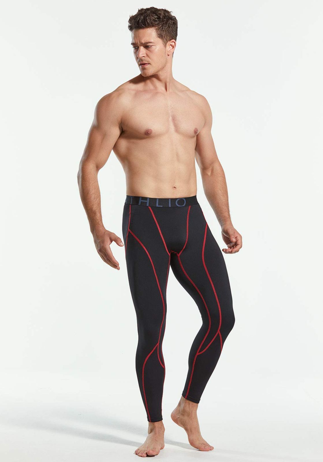 ATHLIO] 防寒 スポーツウェア メンズ コンプレッションタイツ [保温