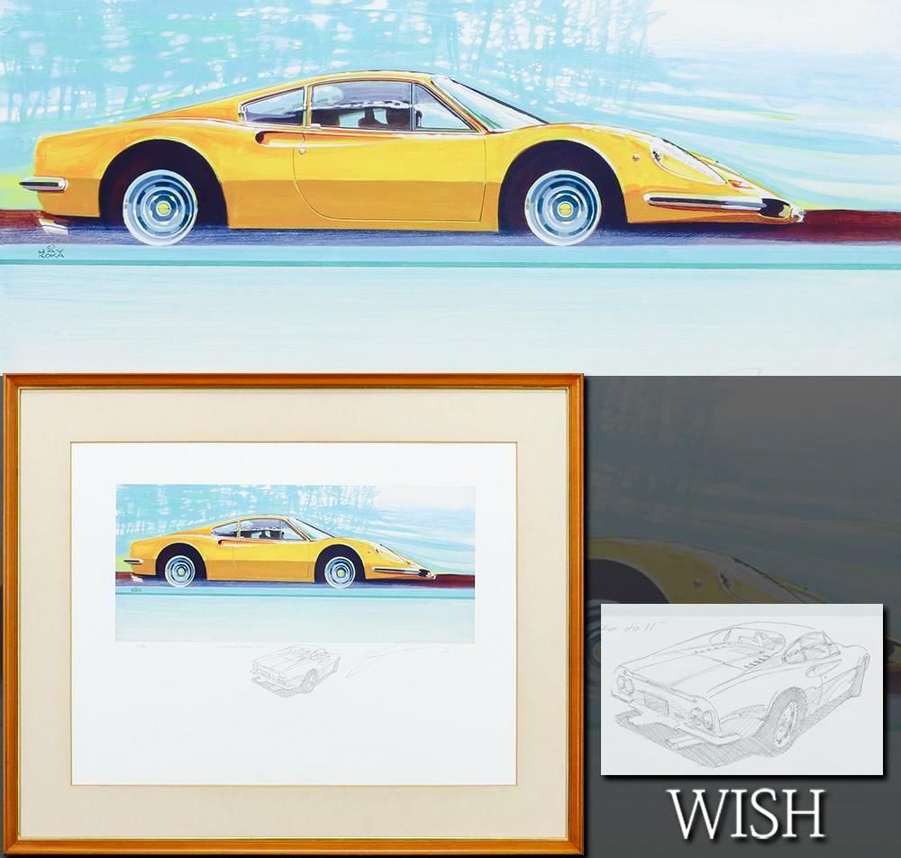 真作 WISH ジェイ コカ Jay Koka COLOR OF SPEED No.11 ジクレー 8号大 直筆サイン イラスト ◆フェラーリ 25102261