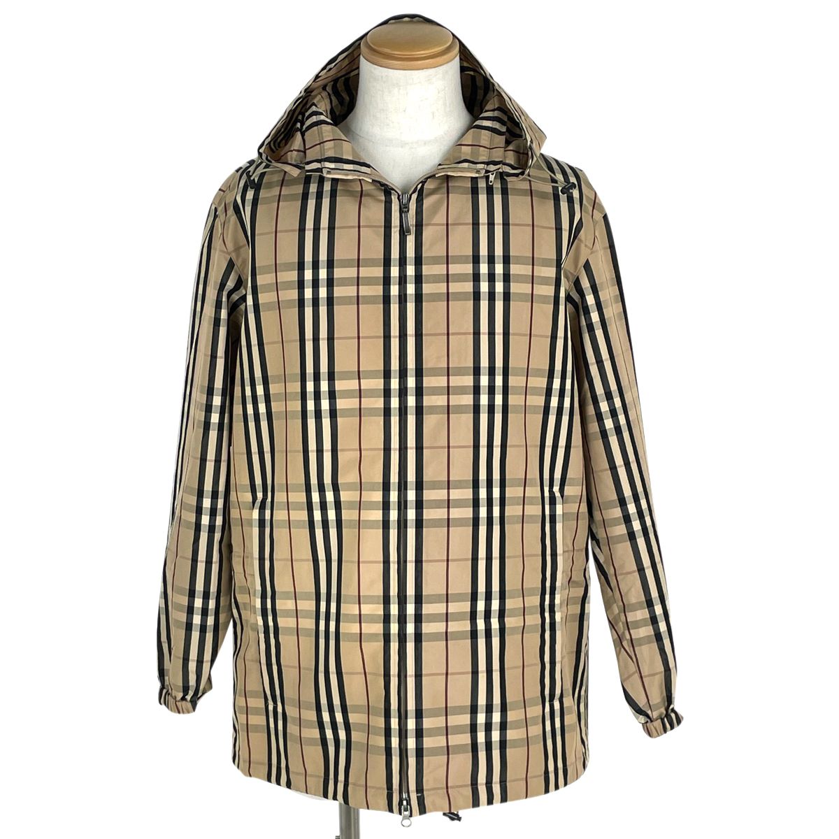 バーバリー BURBERRY チェック柄 ダブルジップ マウンテンパーカー