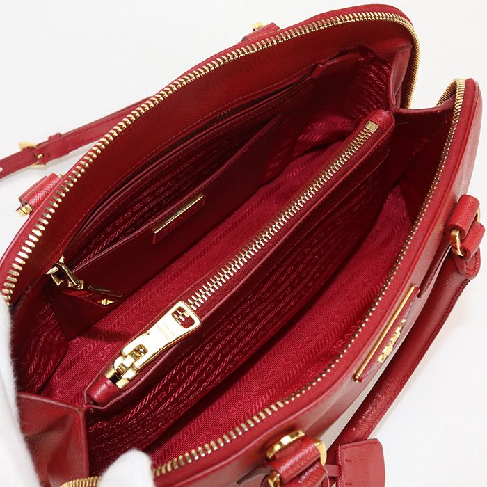 PRADA プラダ 2WAYハンドバッグ サフィアノレザー BL0837 NZV