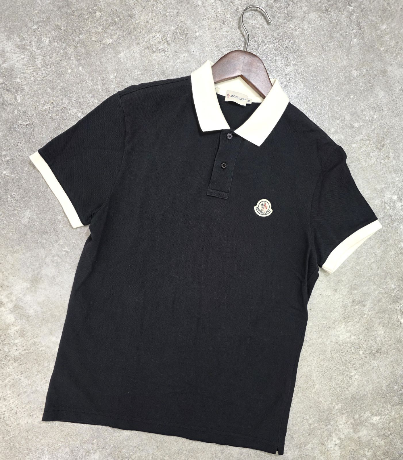 極美品⭐️モンクレール マグリア ワッペン 半袖ポロシャツ 鹿の子 ホワイト M p13070528-a.jpg