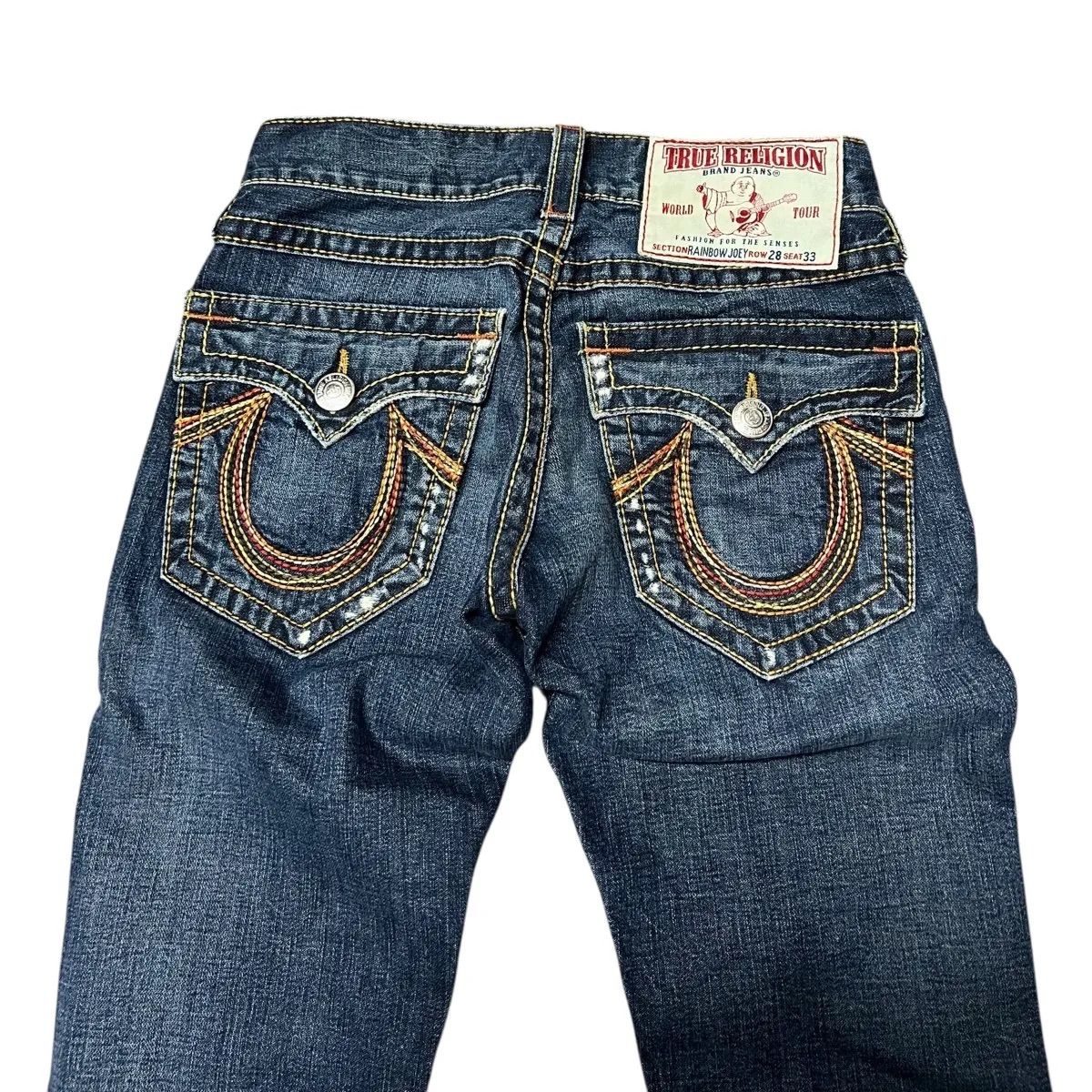 00s y2k TRUE RELIGION RAINBOW JOEY フレアデニム io io着用