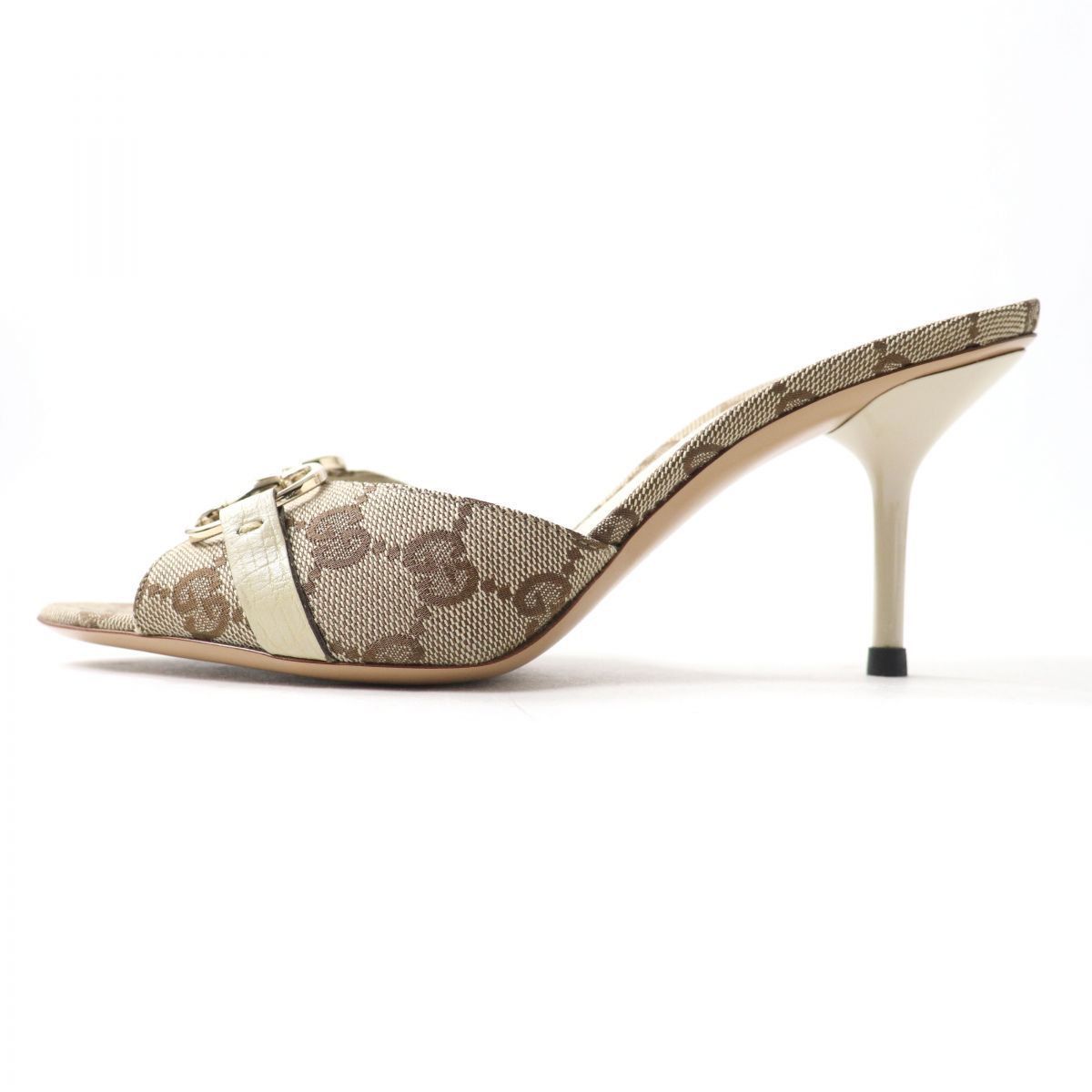 未使用品☆GUCCI グッチ 138532 GGキャンバス ホースビット サンダル