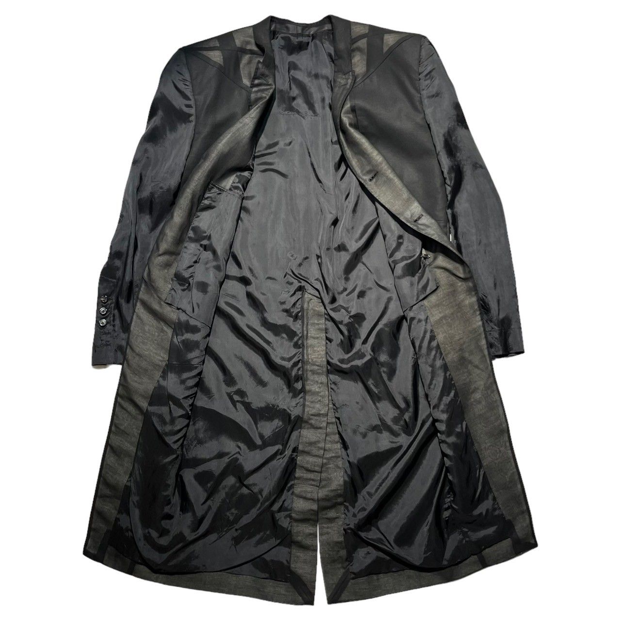 Rick Owens(リックオウエンス) 22SS Fogtatlin Coat フォグタトリン コート RR01B1936 46(S~M) ブラック  チェスター スケルトン - メルカリ