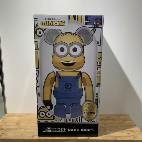 MEDICOM TOY BE@RBRICK DAVE CHROME Ver.1000% MINIONS