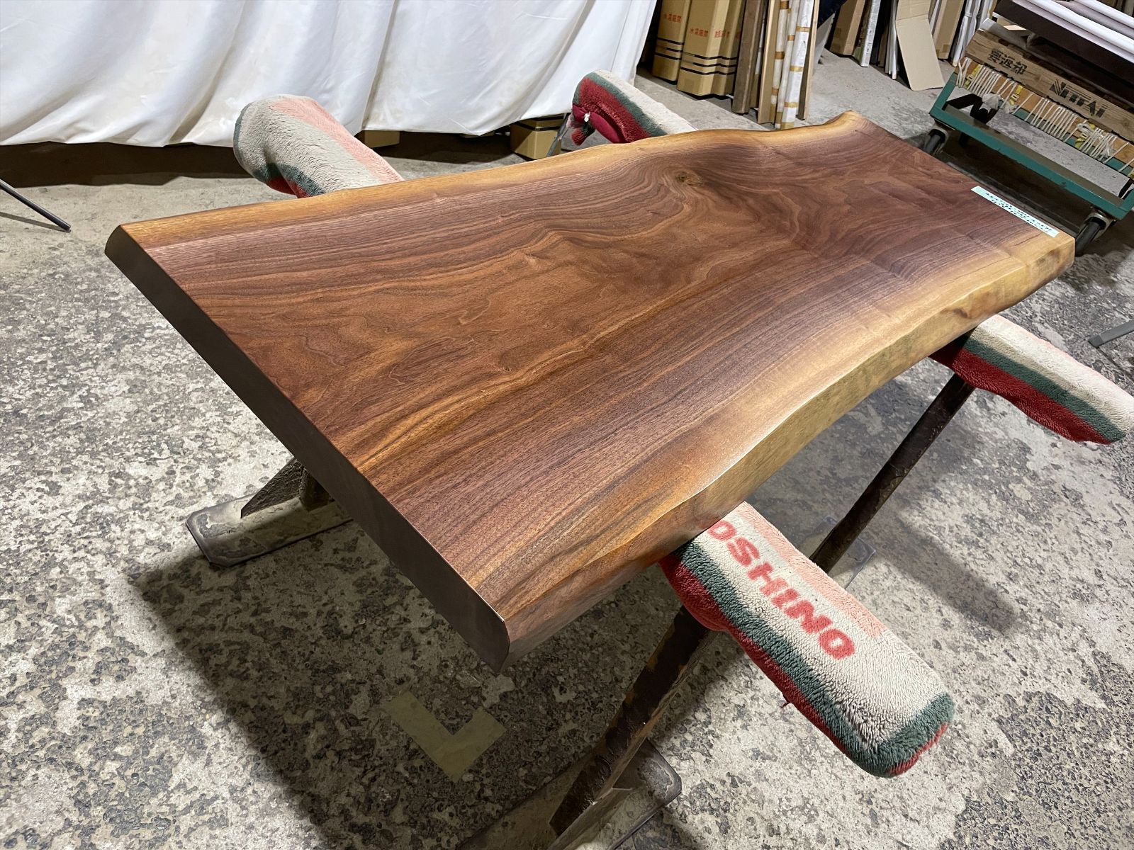 ブラックウォールナット9275 一枚板無垢 乾燥材 1630x540-560x54mm カウンター ローテーブル センターテーブル ダイニングテーブル