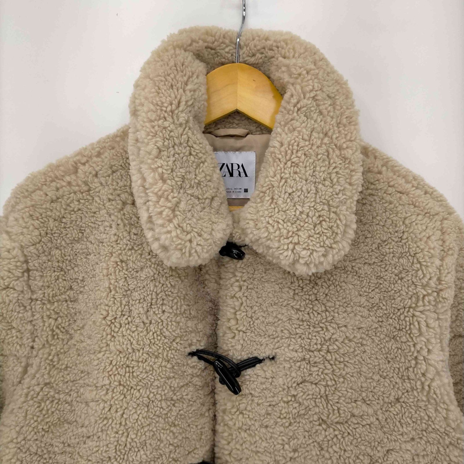 ザラ ZARA フェイクボアジャケット レディース JPN：L - メルカリ