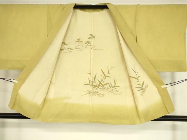 平和屋着物▽羽織　スリーシーズン　春夏秋　塵除け　絽袷　絽×絽　流水松文　正絹　逸品　DAAT9252az 平和屋着物▽羽織 スリーシーズン 春夏秋 塵除け 絽袷 絽×絽 流水松文