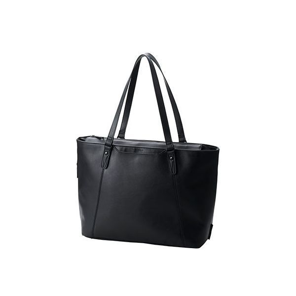 エレコム ORGULLO 合皮トートバッグ 横型01 ブラック BM-TBSLH01BK