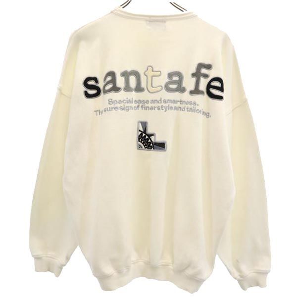 サンタフェ トレーナー バック刺繍 スウェット 5 ホワイト santa fe ...