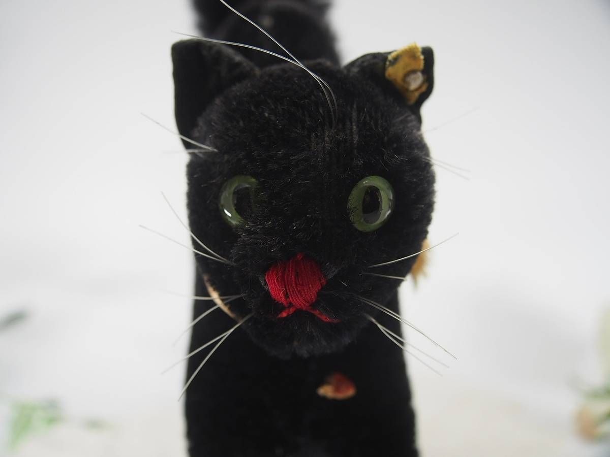 シュタイフ☆Black Tom Cat 22cm☆ブラックトムキャット/黒猫 - メルカリ