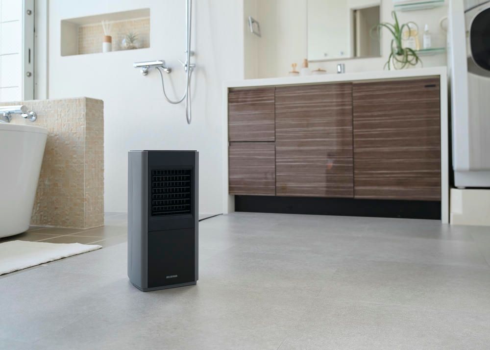 アイリスオーヤマ ヒーター セラミックファンヒーター 大風量 600|1000W|1200W 3段階温度調整 転倒オフ機能 速暖 幅17.5×奥行19.15×高さ37.1 小型 スリム コンパクト グレー IRIS OHYAMA CH-12TDS1-H WWW_KANDAIZUMI_COM