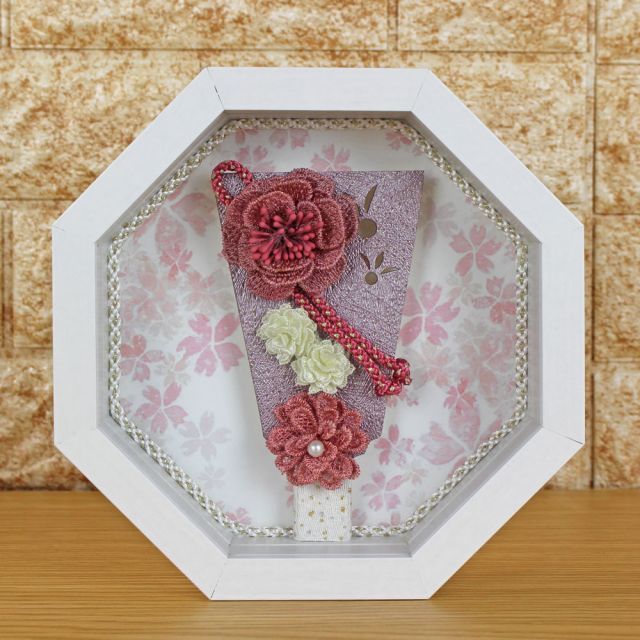 羽子板 初正月 ケース入り(5号 刺繍 花 羽子板飾り Kirari～きらり