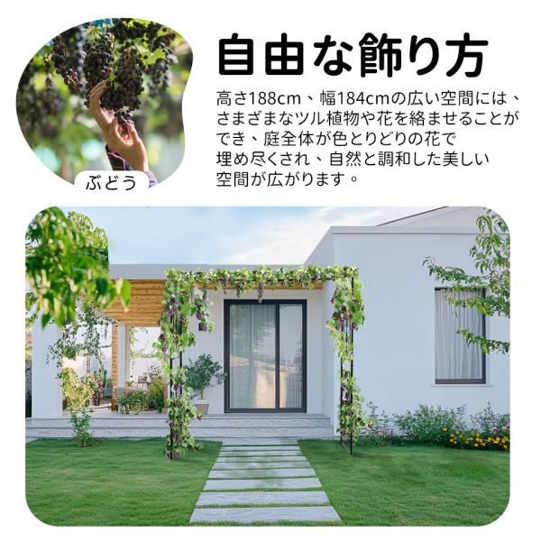 ガーデンアーチ ローズアーチ スチール 鉄製 薔薇アーチ 園芸 高さ188cm ガーデニング用品 ガーデン ファニチャー 園芸用品 アーチ 花立て おしゃれ 爆買 STEELWINDOWSANDDOORS_COM