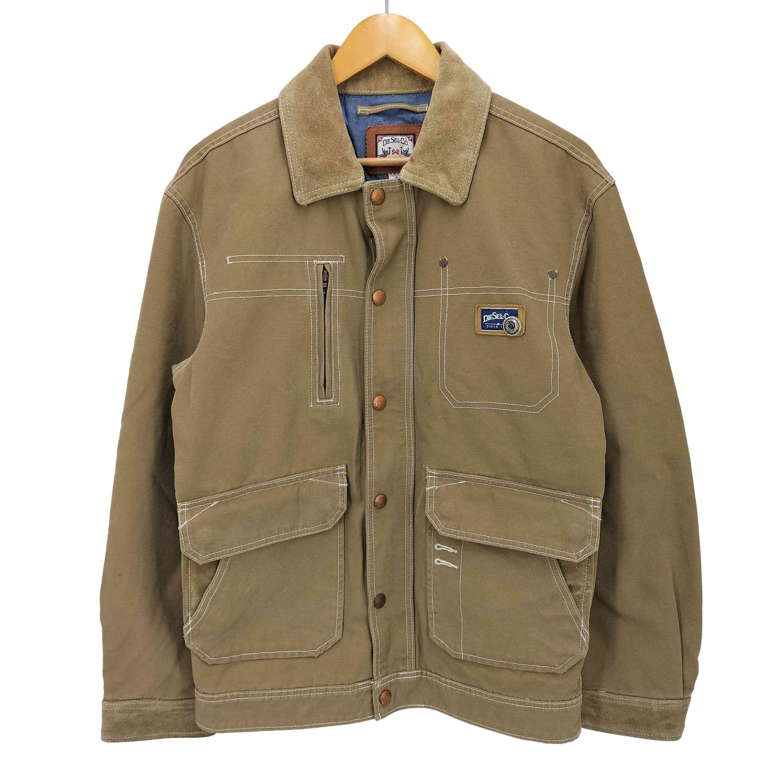 ディーゼル DIESEL レザー切替ワークジャケット メンズ  M