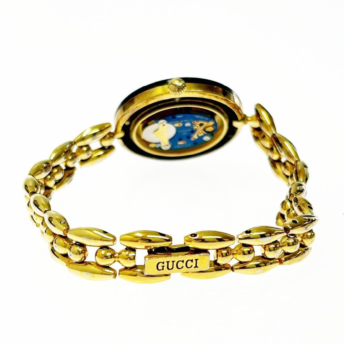 訳あり】GUCCI 11/12 チェンジベゼル 腕時計 ゴールド×ブラック