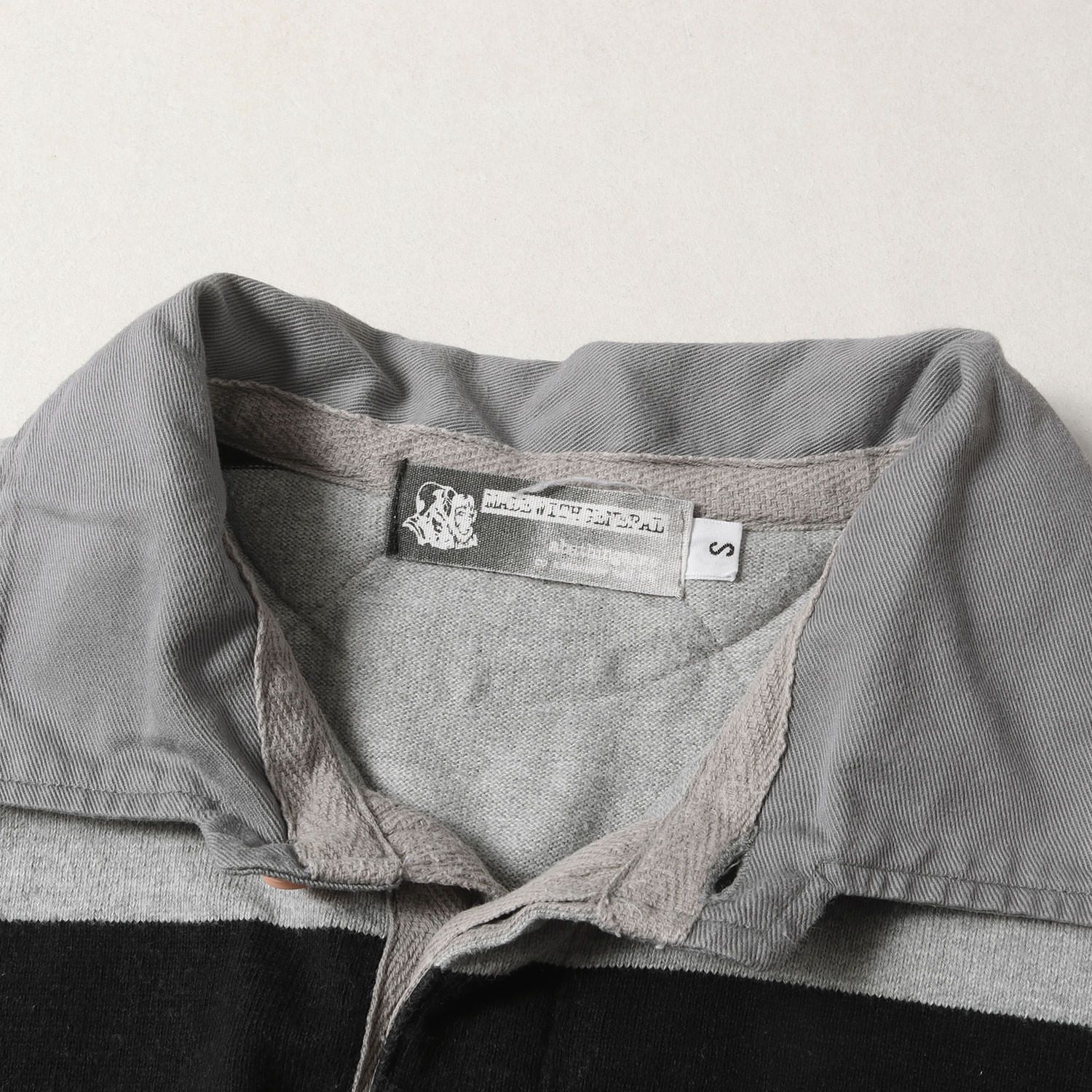 A BATHING APE ア ベイシング エイプ ラガーシャツ グレー ブラック