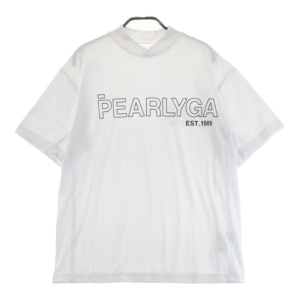 サイズ 4 PEARLY GATES パーリーゲイツ モデル ハイネック 半袖Tシャツ ニコちゃん ホワイト系 240101523648 ゴルフウェア メンズ ストスト