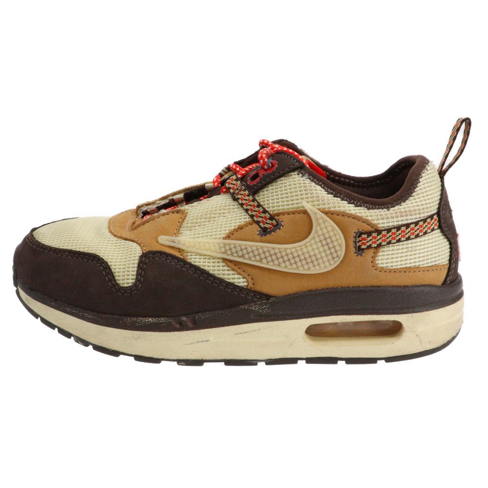 NIKE ナイキ ×TRAVIS SCOTT AIR MAX 1 CACTUS BROWN トラヴィススコット エアマックス 1 カクタス ローカットスニーカー DN4169-200 ブラウン US2Y|21.0cm