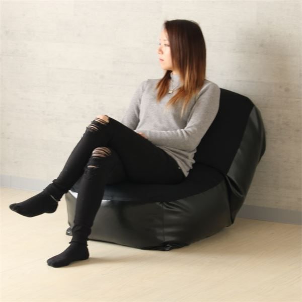 トム機能性ソフトレザー 2人掛けビーズクッションソファ ビーズ