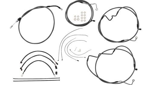 ハンドルバーインストレーションキット 2021〜24年FLHT FLHX カーボンファイバー 15〜17インチエイプ