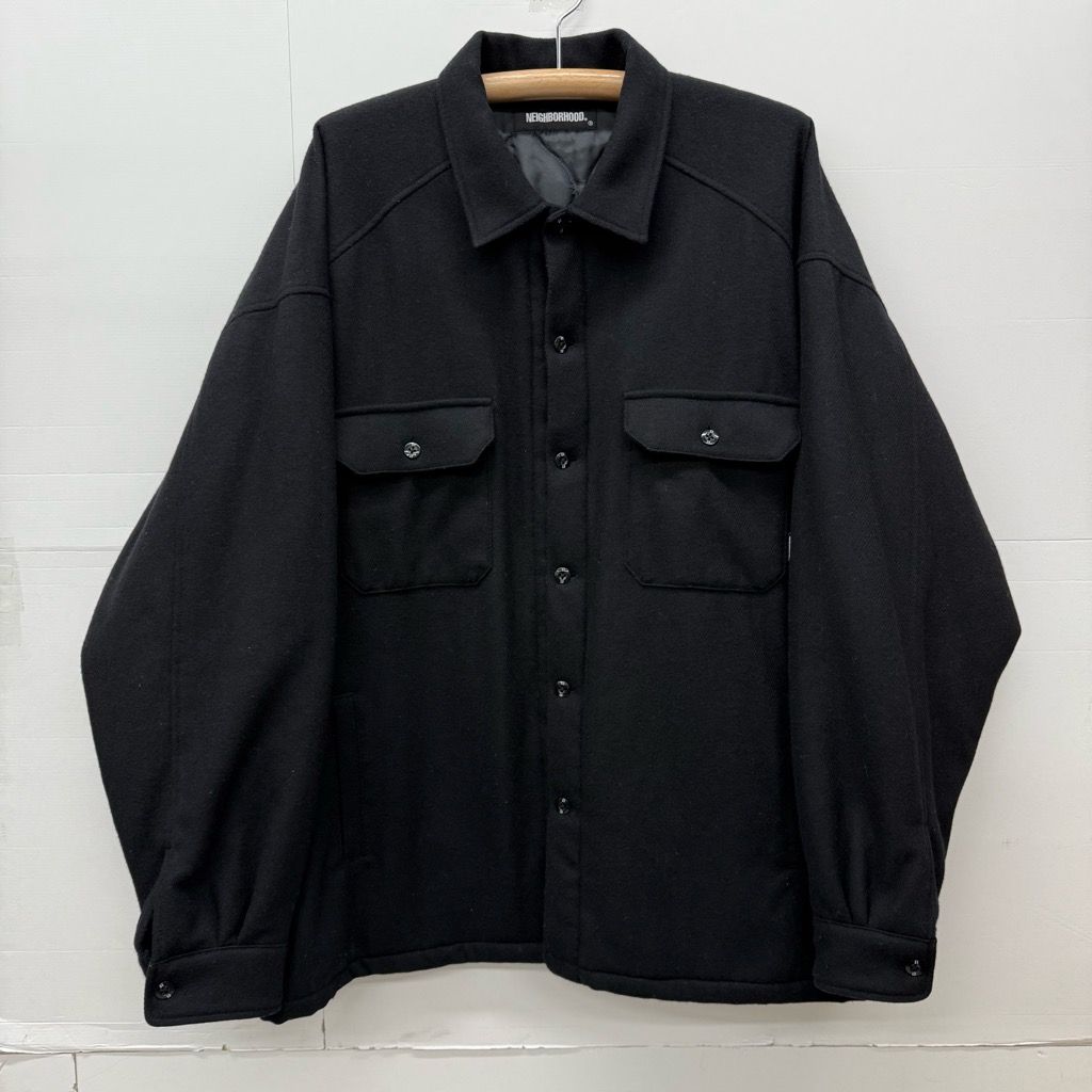nbhd ファッション NEIGHBORHOOD BLACK CPO SHIRTS LS