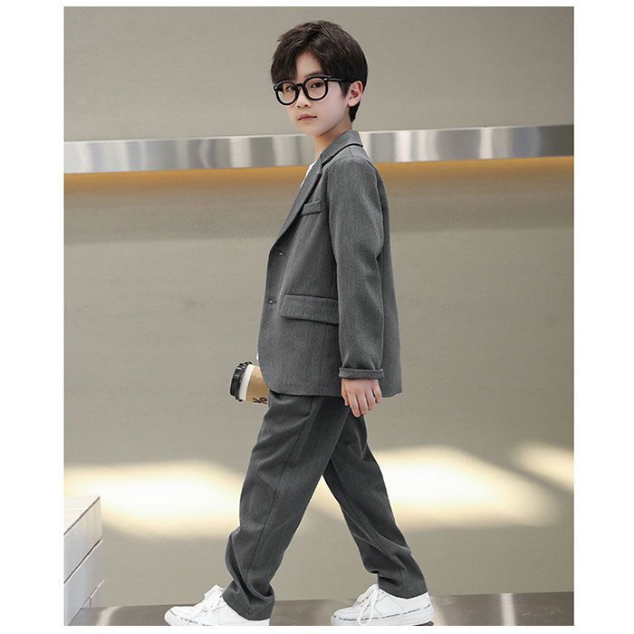 極美品 ELLE EN NOIR 男の子フォーマル6点 120 長ズボン 卒入学 Formal