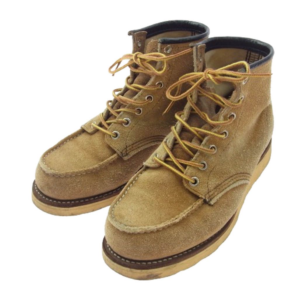 レッドウイング8173ラフアウトレザー四角犬タグサイズ8RedWing RED WING レッドウィング 8173 USA製 90s 四角犬タグ スエード アイ
