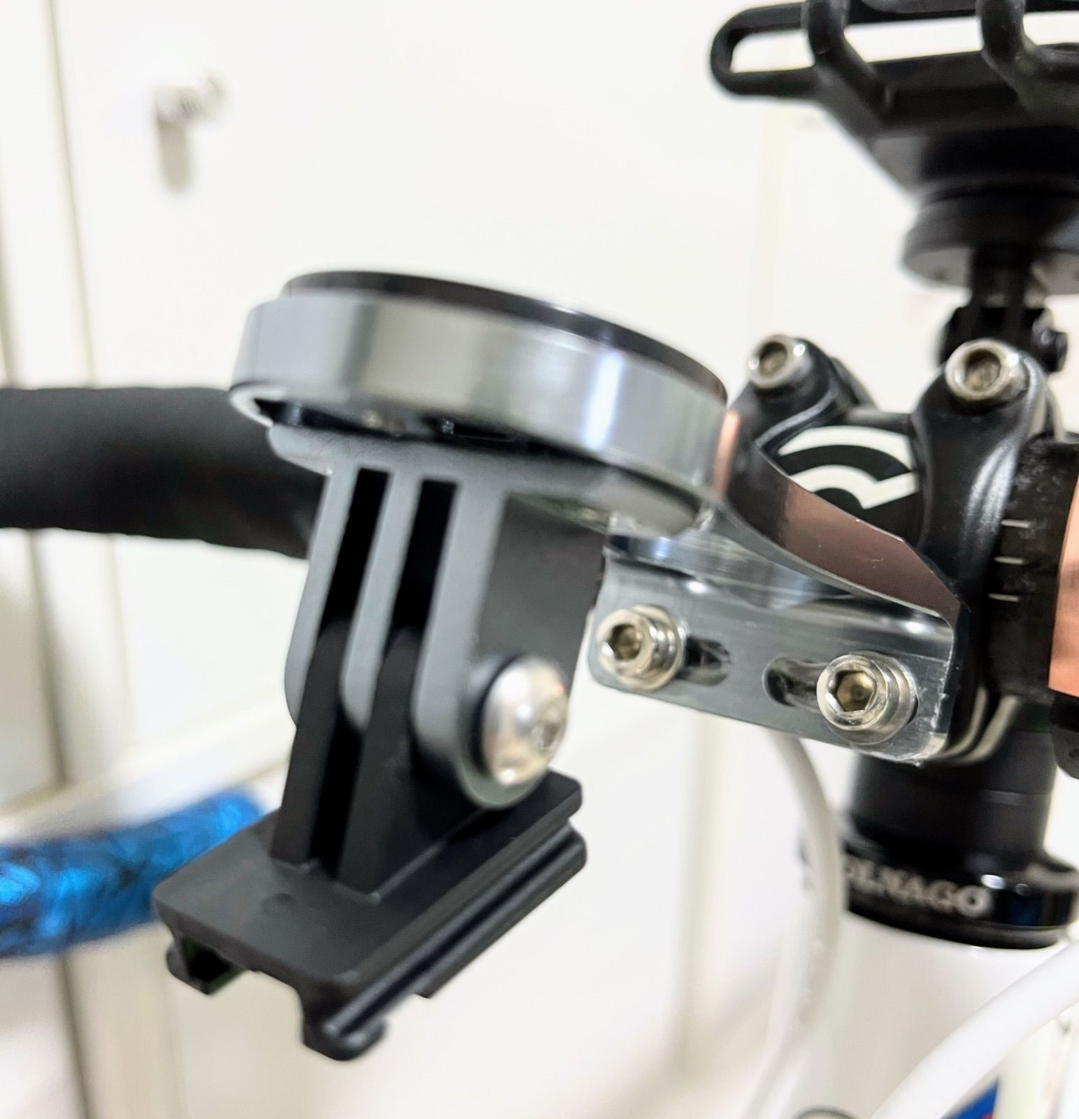 ZTTOサイコンマウント シルバー+キャットアイ用ライトブラケット