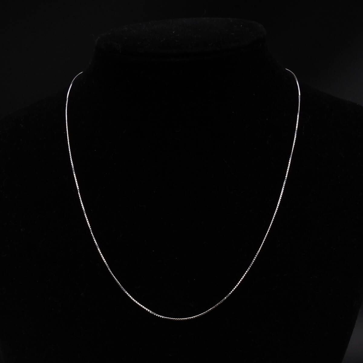 【美品】K18WG ホワイトゴールド スルーネックレス レディース 45cm 美品】K18WG ホワイトゴールド スルーネックレス レディース