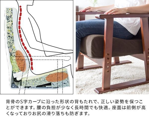 腰をいたわる高座椅子 ＹＳ－１６２５ - インテリアショップ KNOCKS