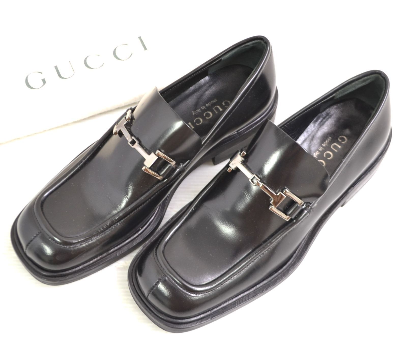 美品】GUCCI グッチ ホースビットローファー 黒 レディース 22.5ｃｍ 