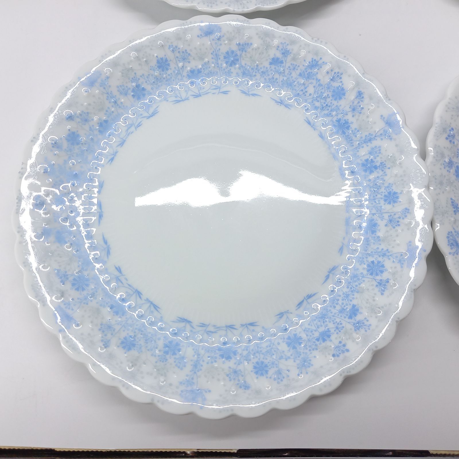 リモージュ ジョルジュ ボワイエ リビエラブルー プレート 18.5cm 6枚  