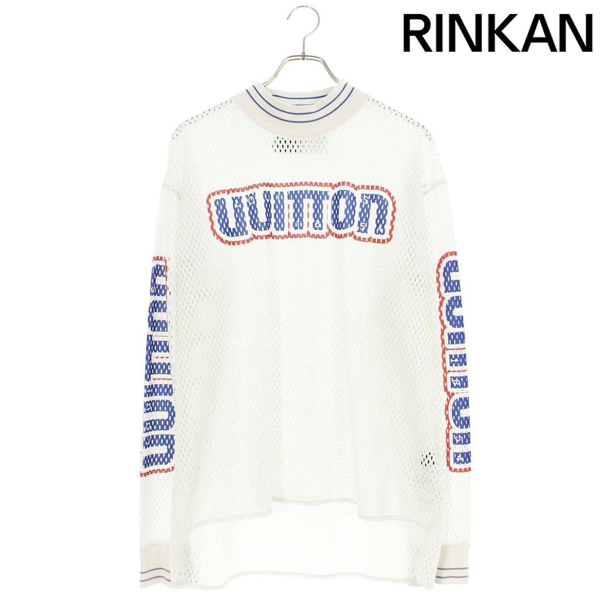 ルイヴィトン 22AW RM222 P46 HNY67W ロゴプリントメッシュ長袖カットソー メンズ M