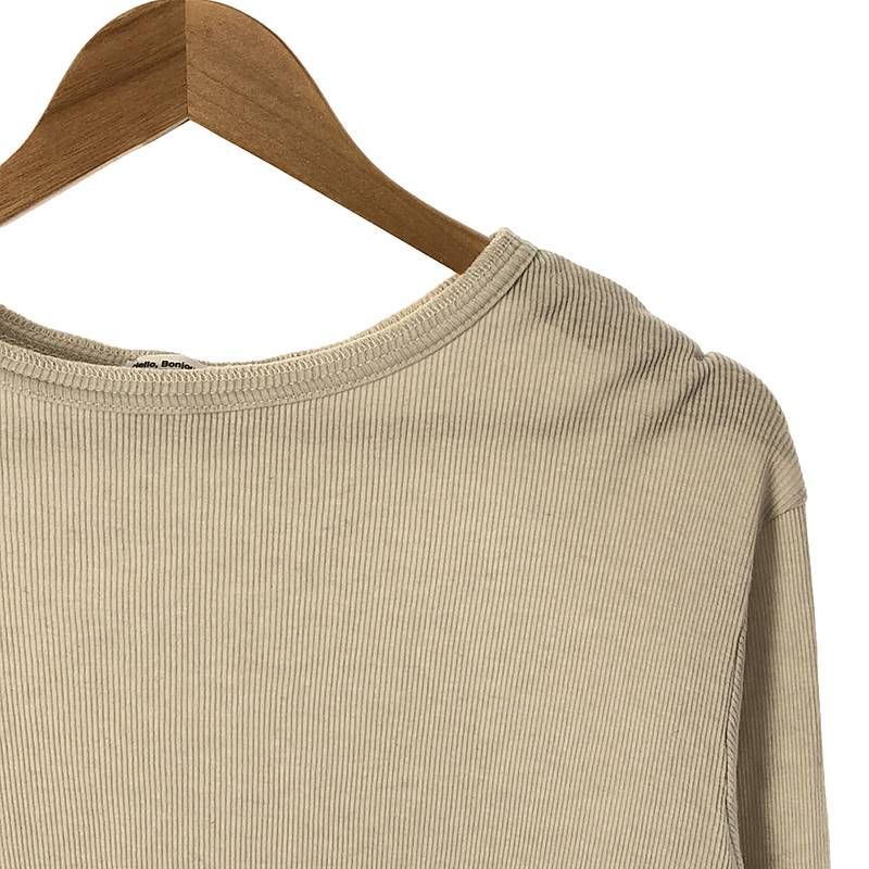 L&#39;Appartement / アパルトモン | 2022AW | Rib L/S Tシャツ | F | ベージュ | レディース L'Appartement / アパルトモン | 2022AW | Rib L/S Tシャツ | F