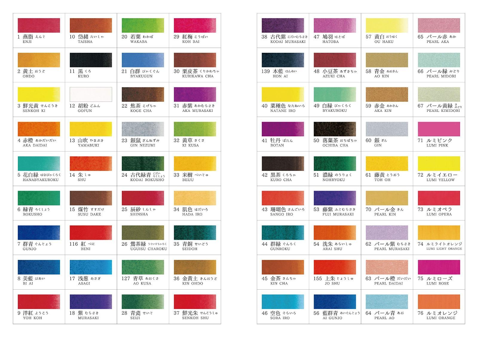 日本画用絵具 角顔彩上製