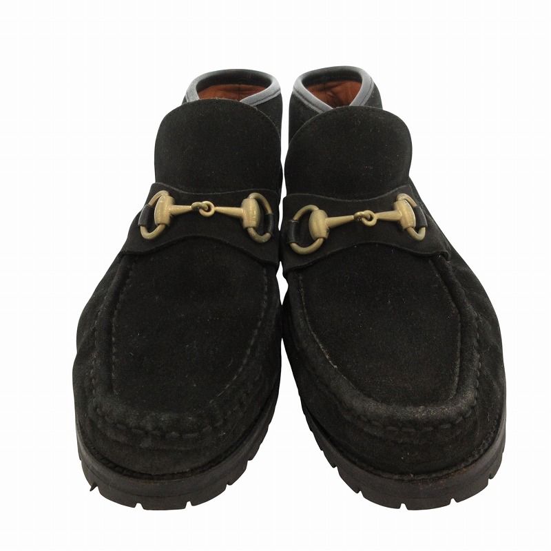 グッチ GUCCI ホースビット モカシンブーツ ローファー スエード